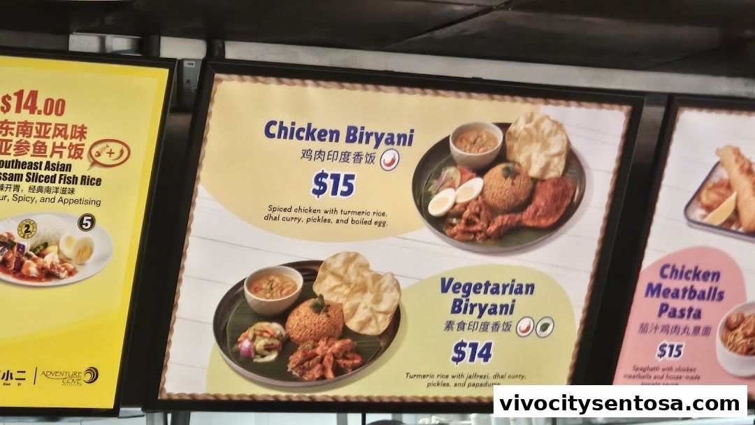 Menu page for The Bay Restaurant
