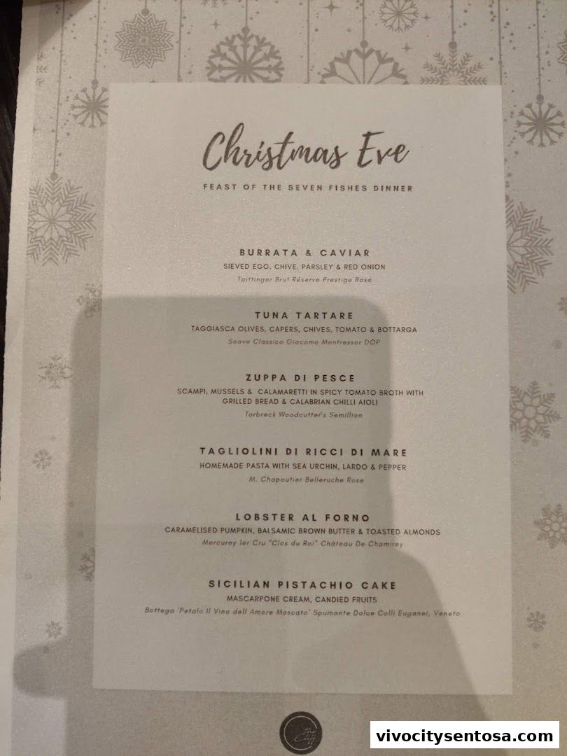 Menu page for THE CLIFF