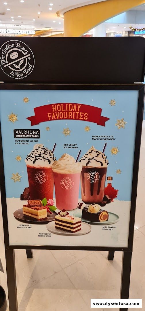 Menu page for The Coffee Bean and Tea Leaf - VivoCity