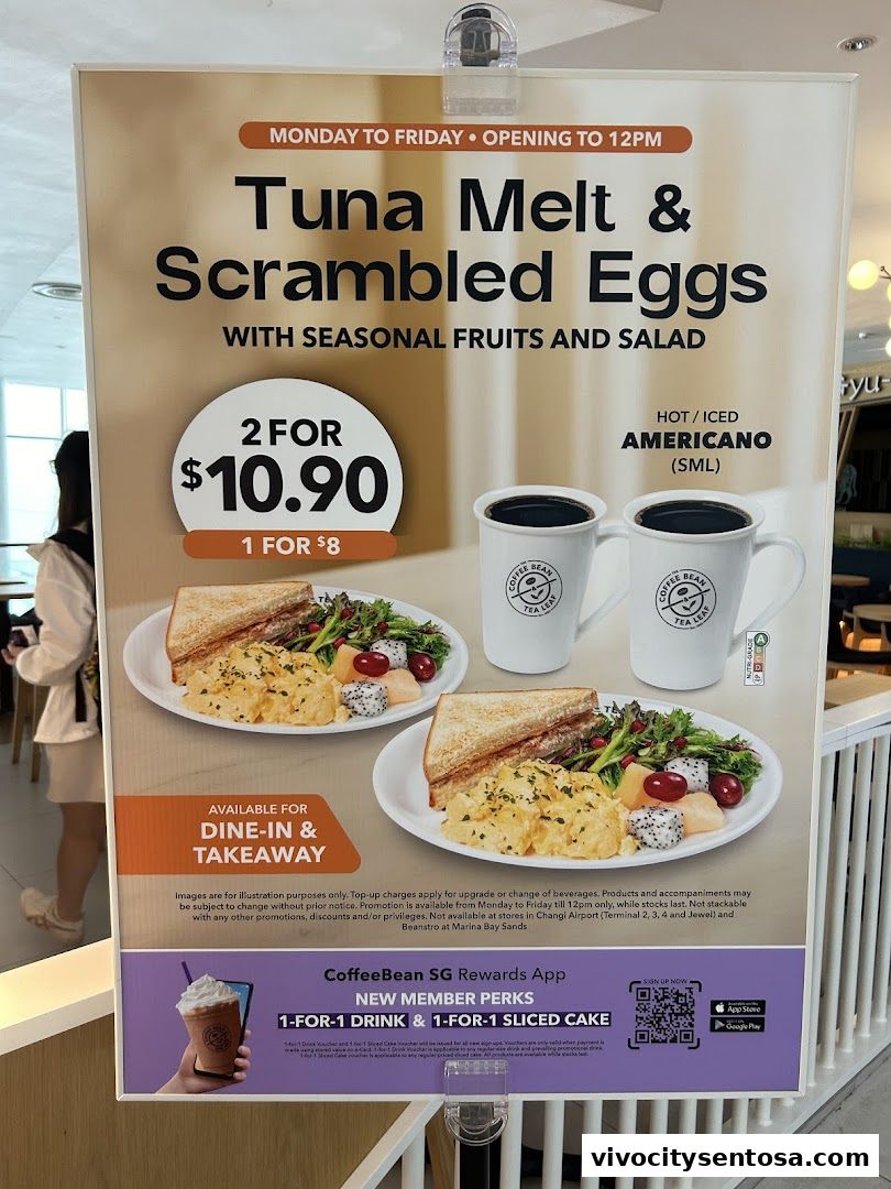Menu page for The Coffee Bean and Tea Leaf - VivoCity
