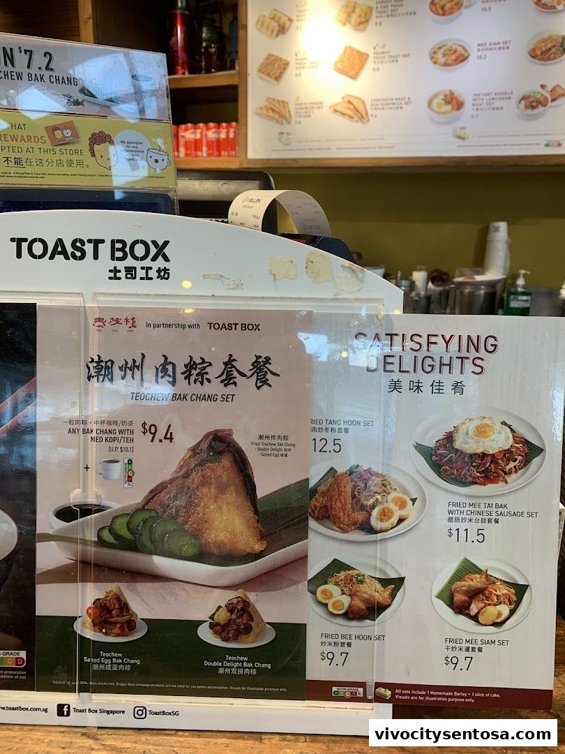 Menu page for Toast Box VivoCity B2