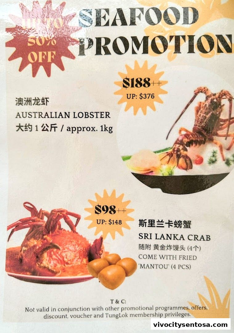 Menu page for TungLok Heen