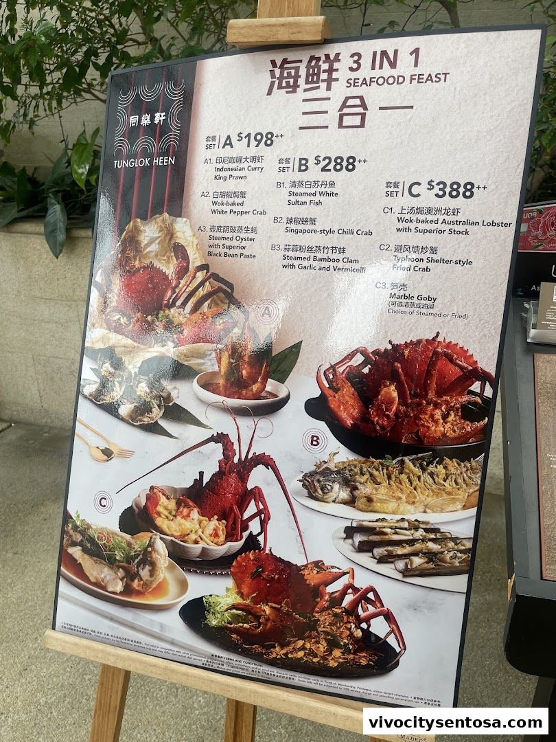 Menu page for TungLok Heen