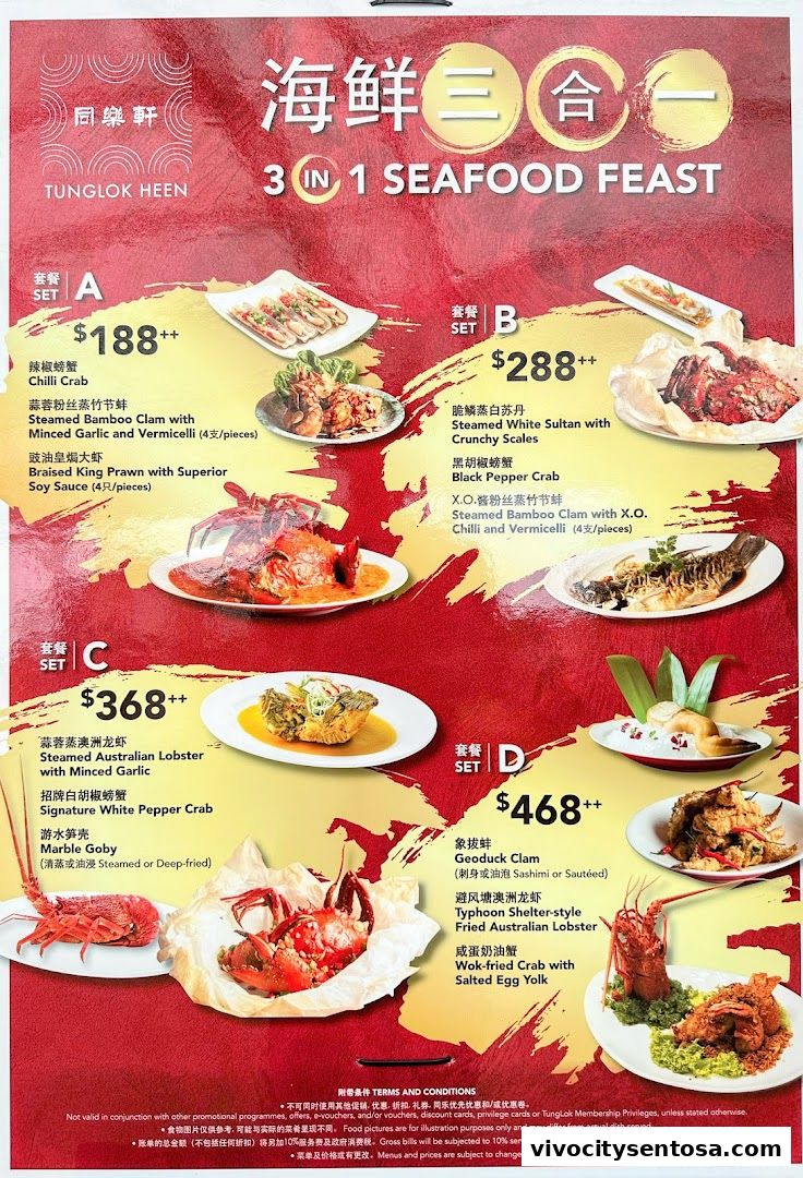 Menu page for TungLok Heen