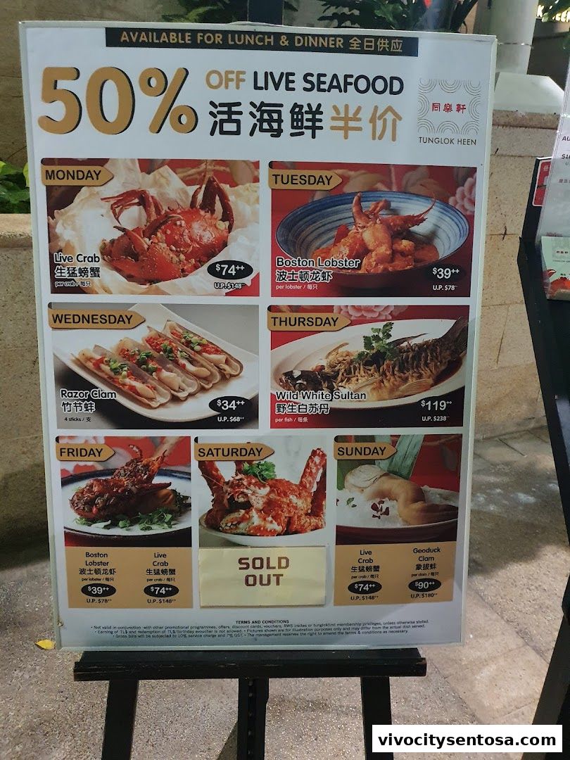 Menu page for TungLok Heen