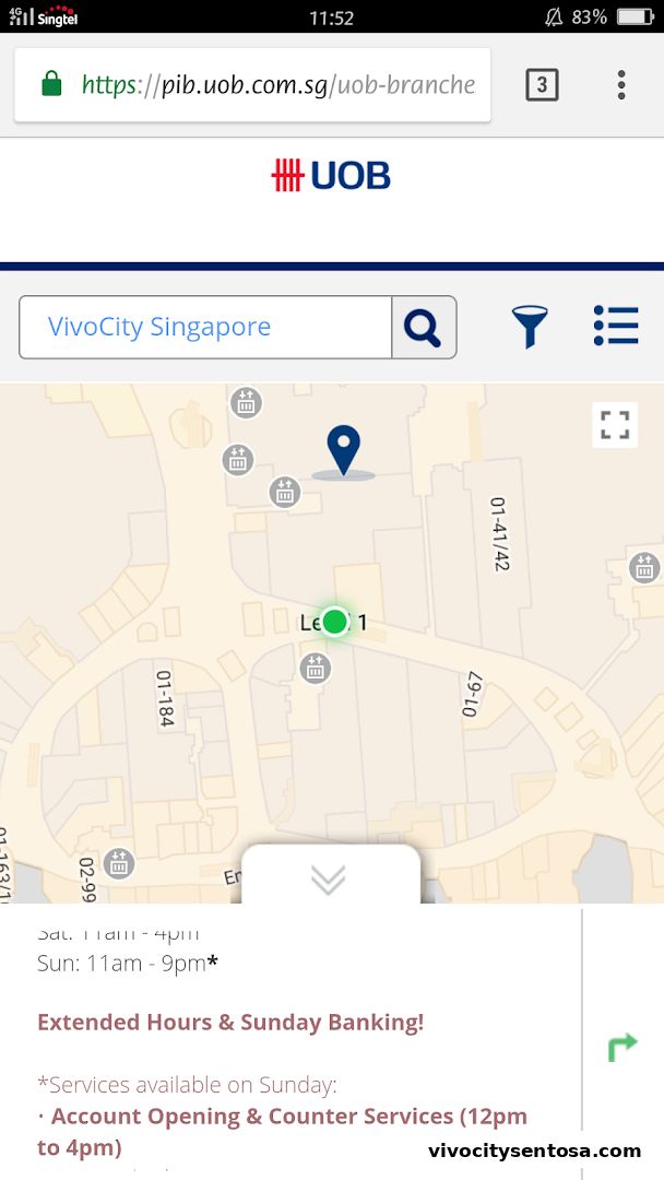 UOB Branch - VivoCity Branch