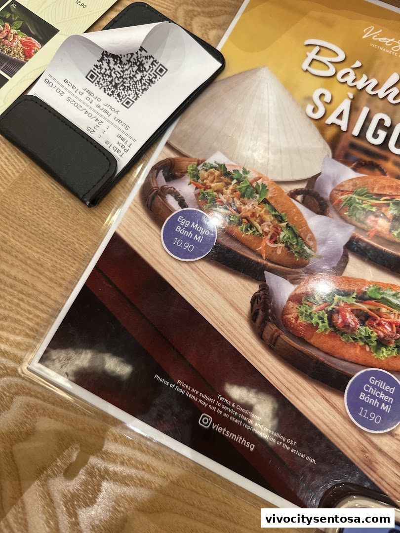 Menu page for VietSmith - Vivo City