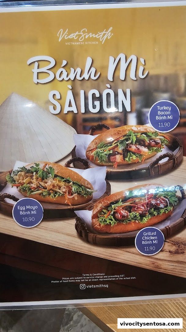 Menu page for VietSmith - Vivo City