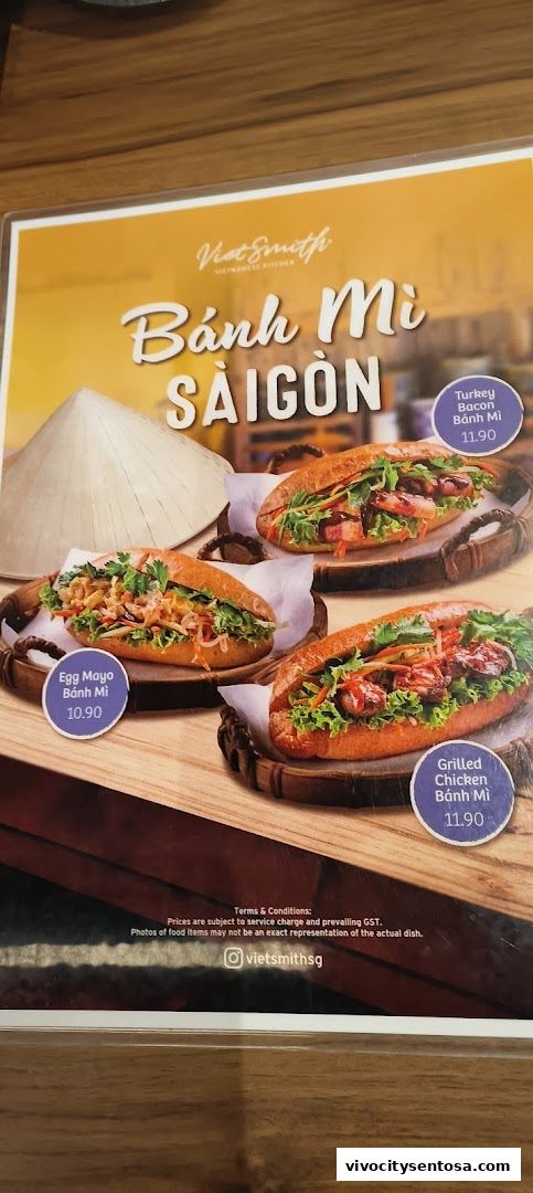 Menu page for VietSmith - Vivo City