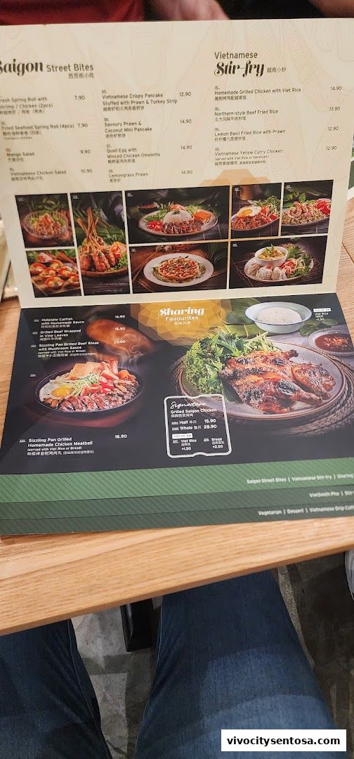 Menu page for VietSmith - Vivo City