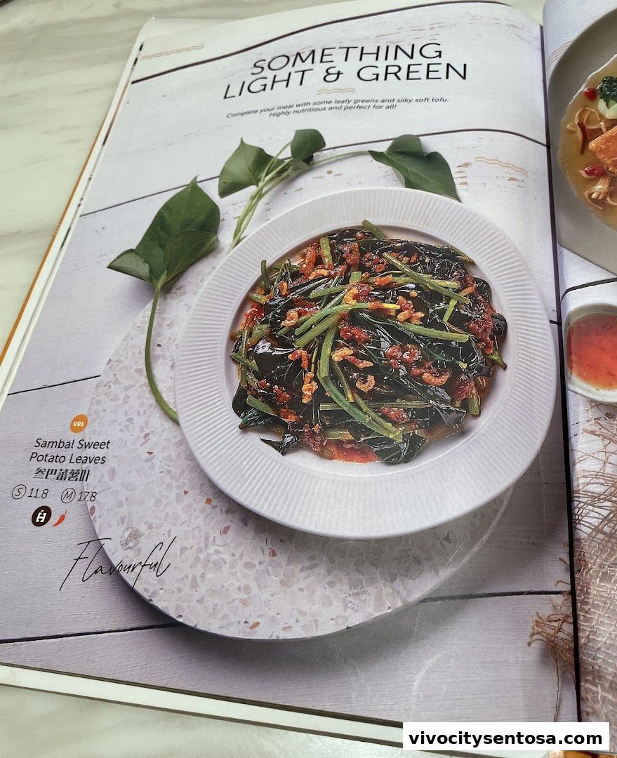 Menu page for White Restaurant VivoCity