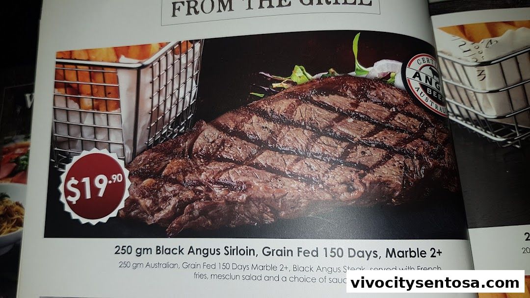 Menu page for Wine Connection Bistro VivoCity