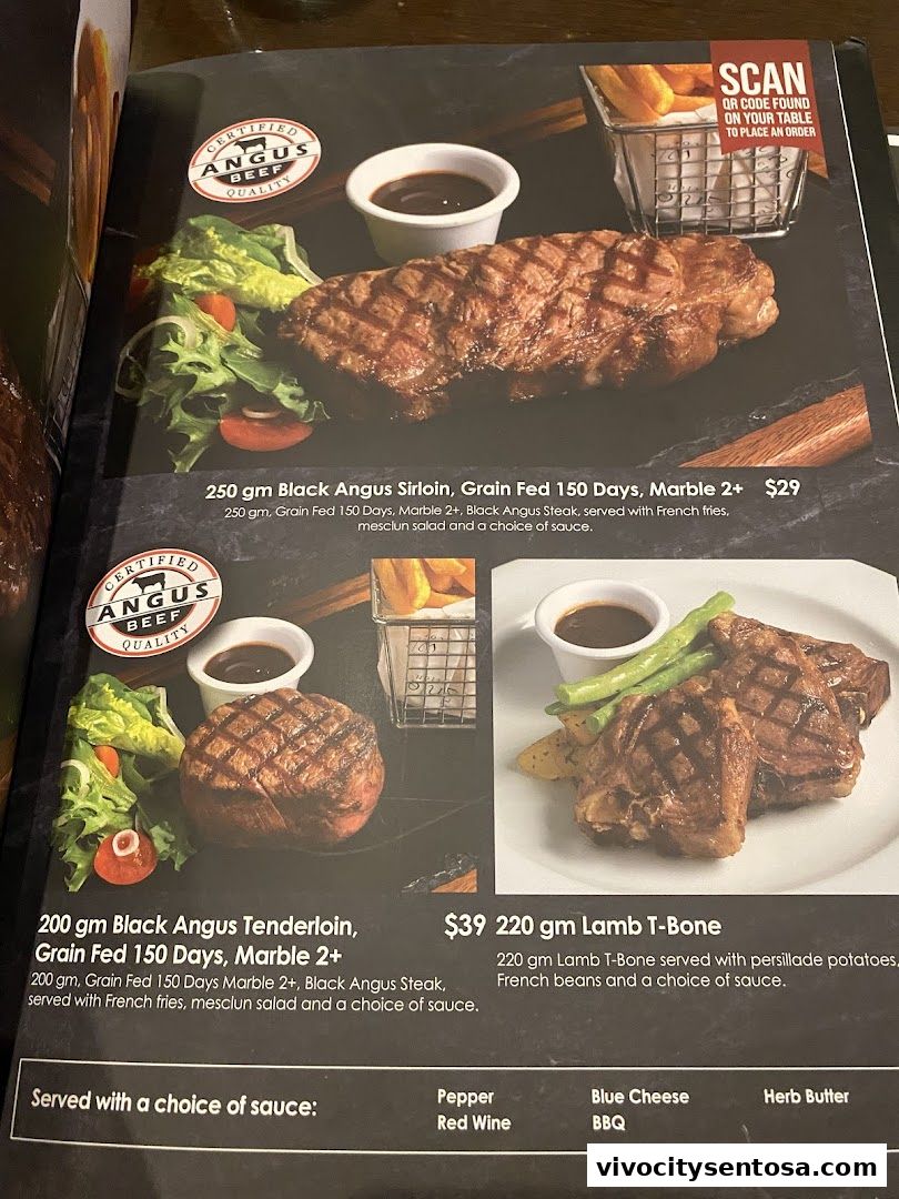 Menu page for Wine Connection Bistro VivoCity