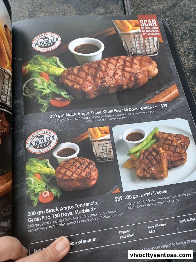 Menu page for Wine Connection Bistro VivoCity