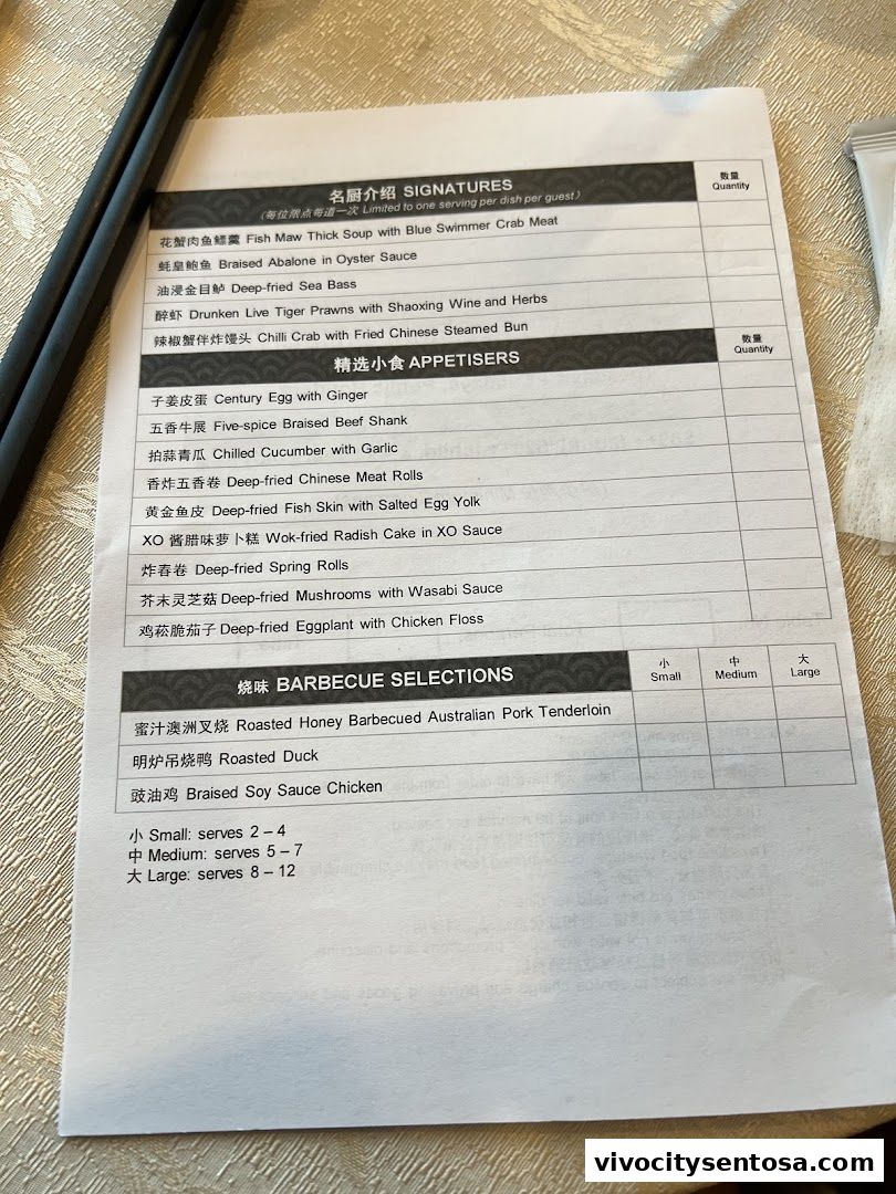 Menu page for WOK15 Kitchen