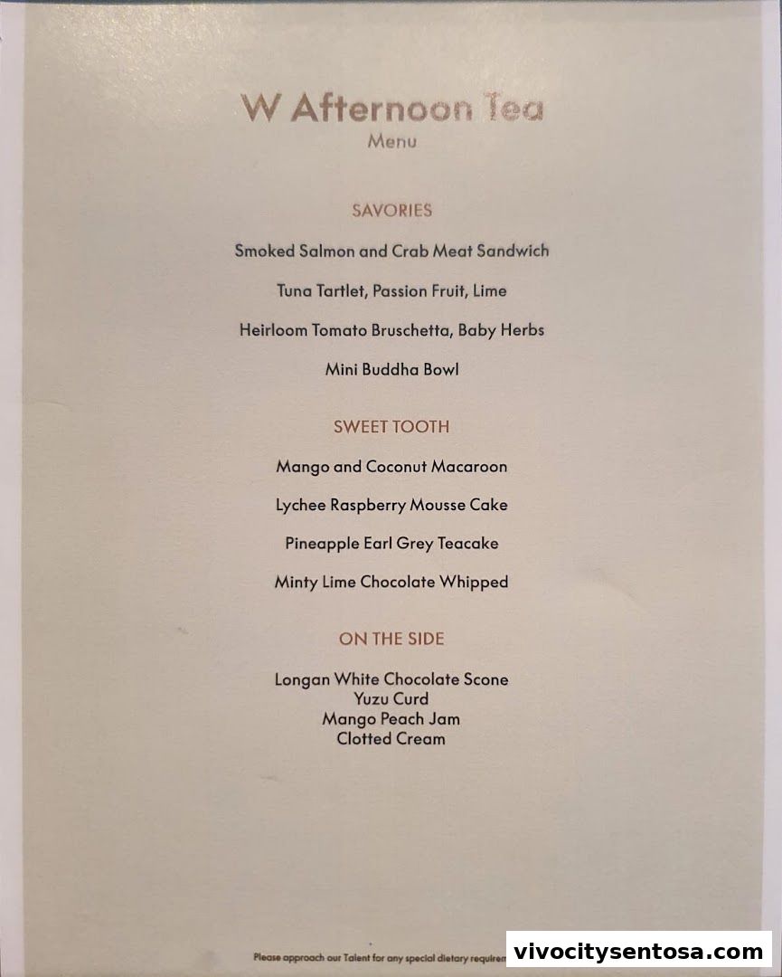Menu page for WOOBAR