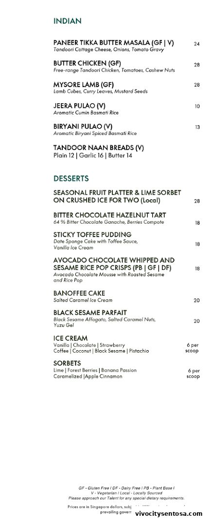 Menu page for WOOBAR