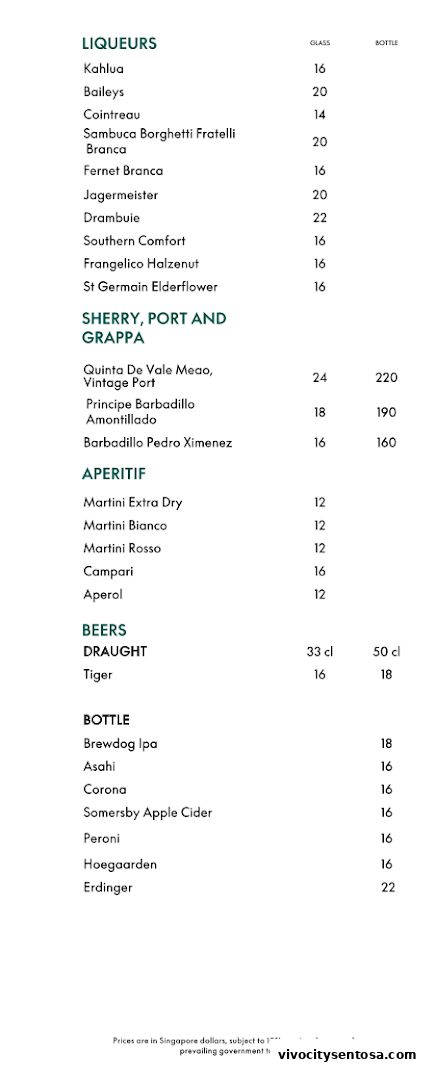 Menu page for WOOBAR