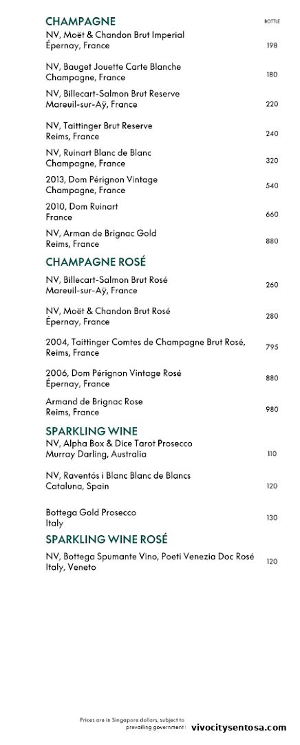 Menu page for WOOBAR
