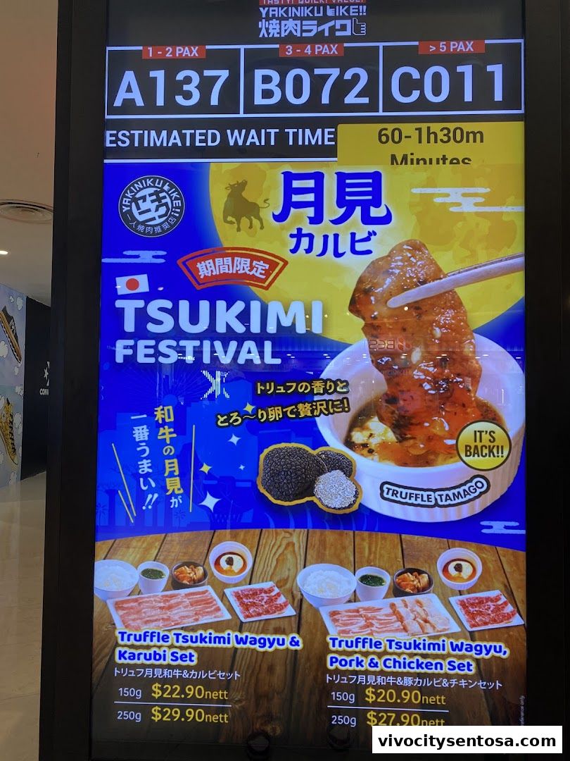 Menu page for Yakiniku Like VivoCity